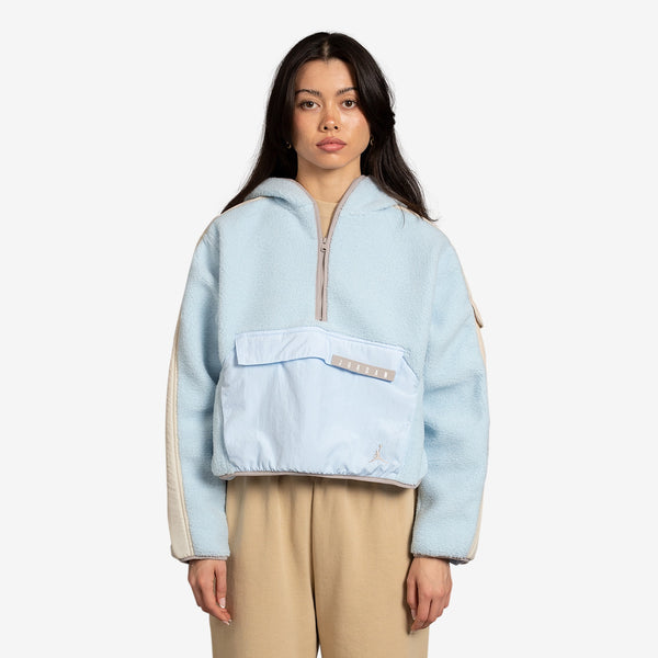 Women's Jordan Fleece Hoodie Celestine Blue | Oatmeal | College Grey