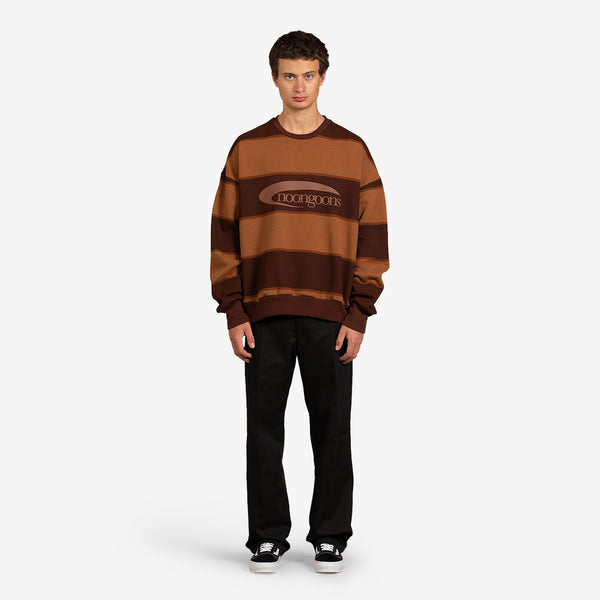 Big Stripe Icon Sweatshirt Brown | Dark Brown