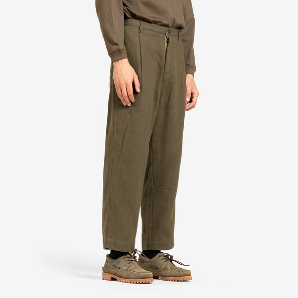 Duster Pleated Pant Olive