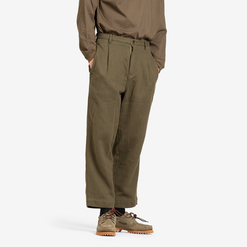 Duster Pleated Pant Olive