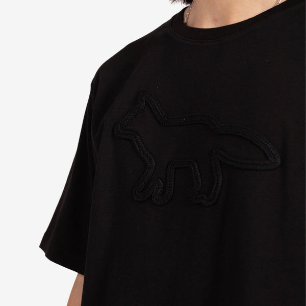 Contour Fox Patch Relaxed T-Shirt Black