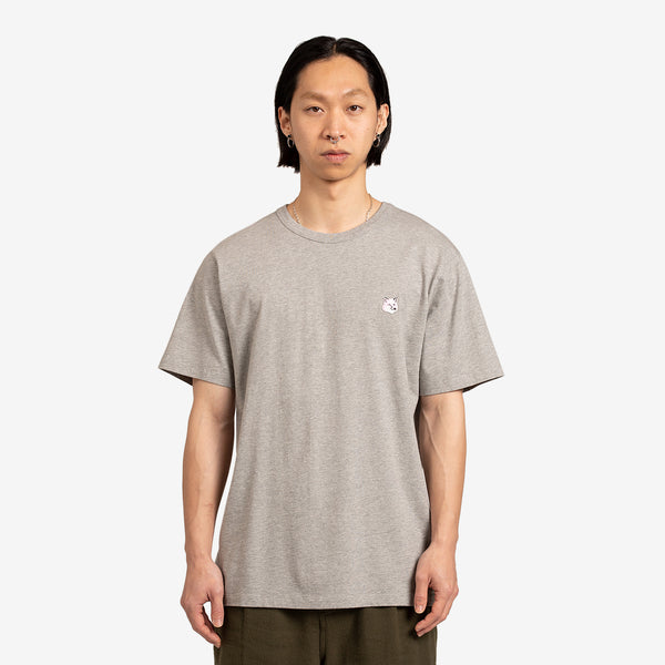 Monochrome Fox Head Patch Classic T-Shirt Grey Melange