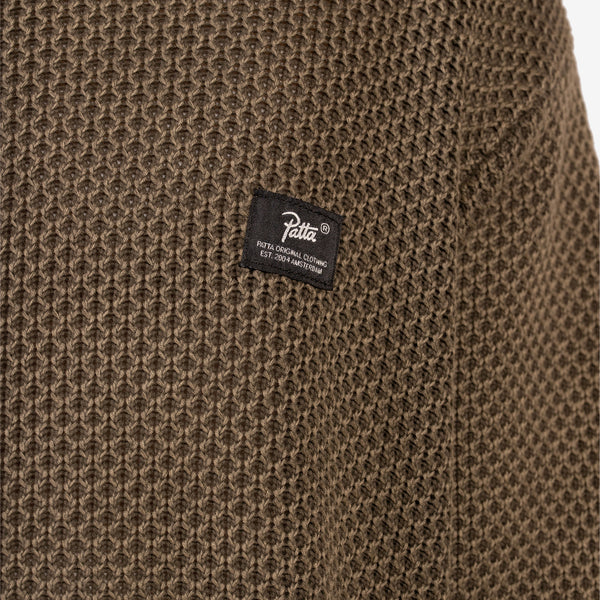Honeycomb Knitted Sweater Deep Depths