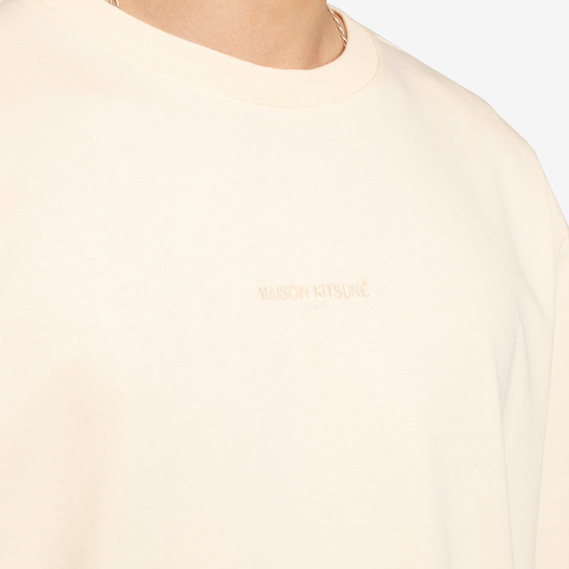 Maison Kitsuné Paris Embroidery Relaxed T-Shirt Ecru