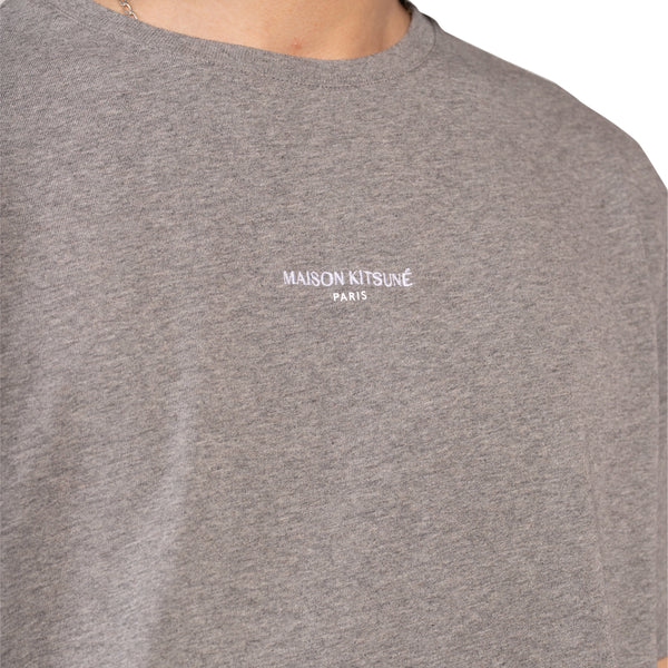 Maison Kitsuné Embroidered Relaxed T-Shirt Grey Melange