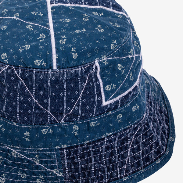 Cotton-Linen Bucket Hat Patchwork Quilt