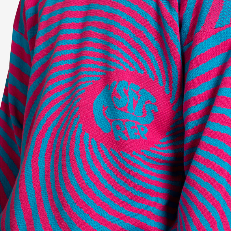 Spiral Knit Crewneck Pink | Blue