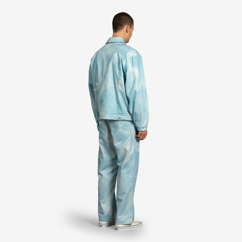Waterprint Workwear Jacket Blue | White