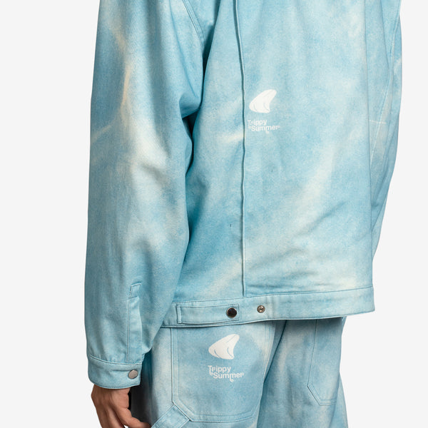 Waterprint Workwear Jacket Blue | White