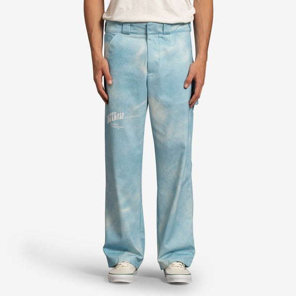 Waterprint Work Pants Blue | White