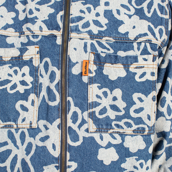 Flowers Denim Jacket Washed Indigo