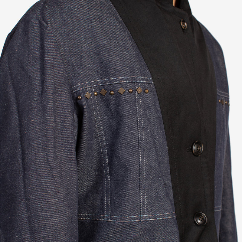 Reversible Wool Denim Jacket Black