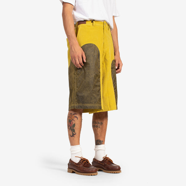 Corduroy Panel Shorts Khye