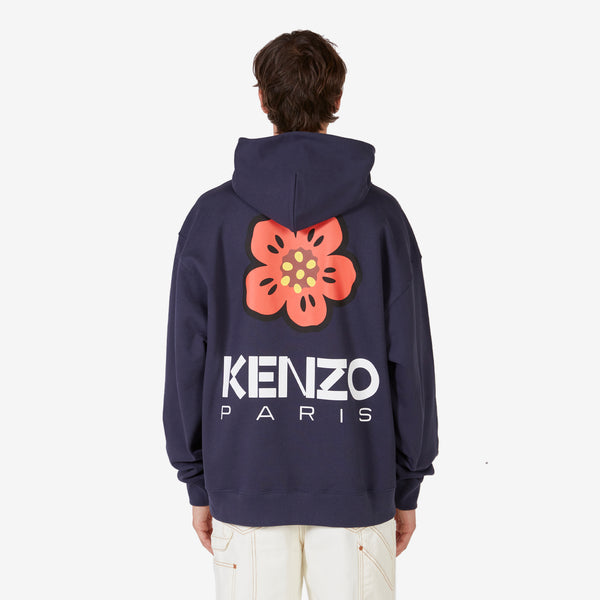Boke Flower Hoodie Midnight Blue