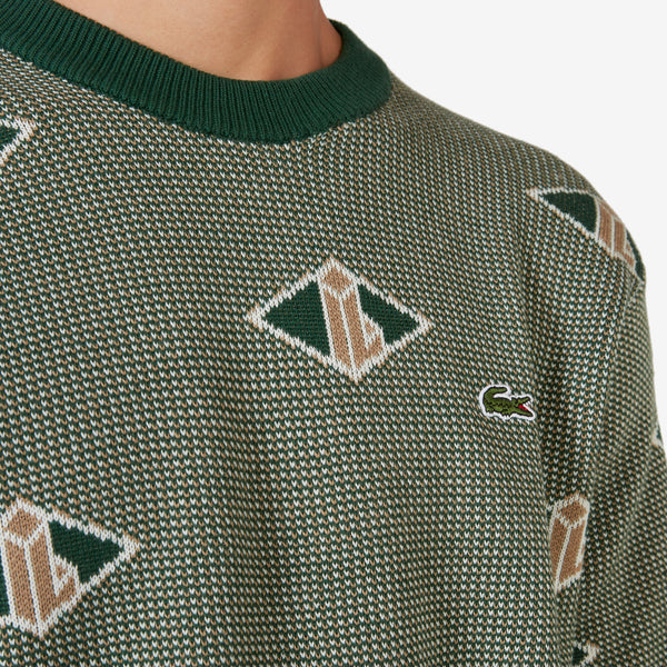 Monogram Motif Jacquard Knit Green