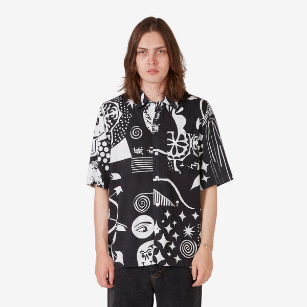 Spiral Shirt Black | White