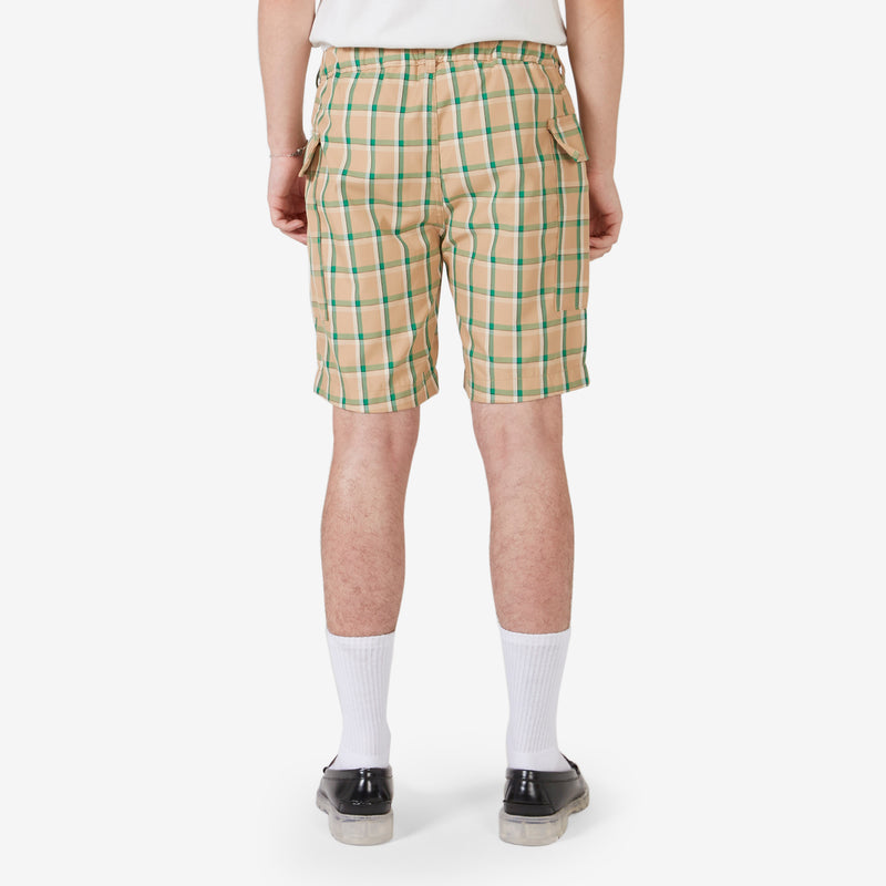 Cargo Shorts Green Check Shorts