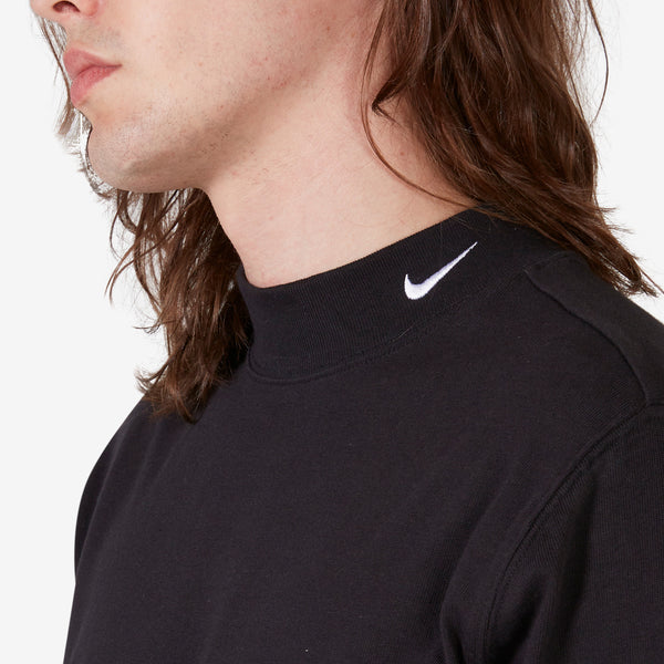Nike Life Long Sleeve Mock Neck Shirt Black | White
