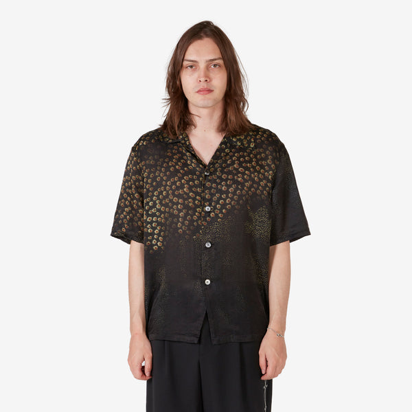 Box Shirt Short Sleeve Dark Flower Print