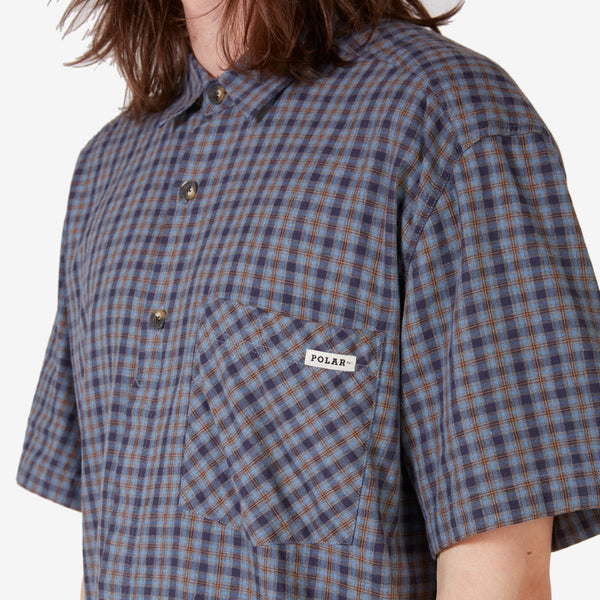 Mitchell Flannel Shirt Blue | Brown
