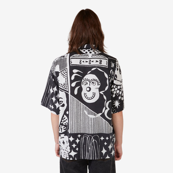 Spiral Shirt Black | White