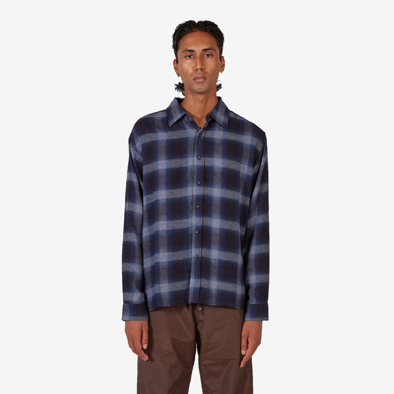 Bush Shirt Blue | Black Plaid