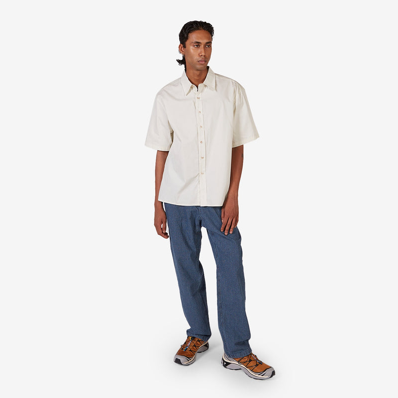Short Sleeve Oversized Business Shirt Off White