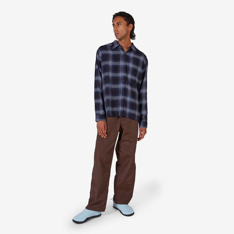 Bush Shirt Blue | Black Plaid