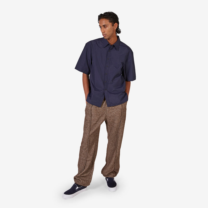 Short Sleeve Oversized Business Shirt Navy