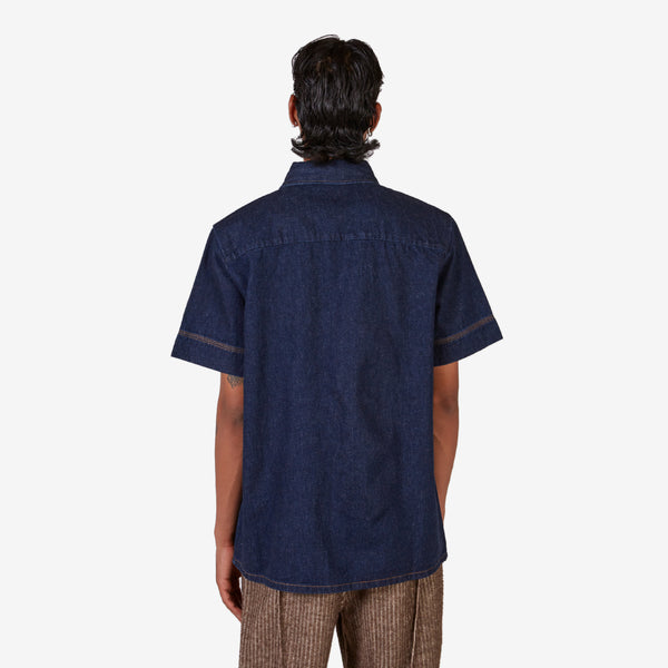 Gil Short Sleeve Shirt Washed Indigo