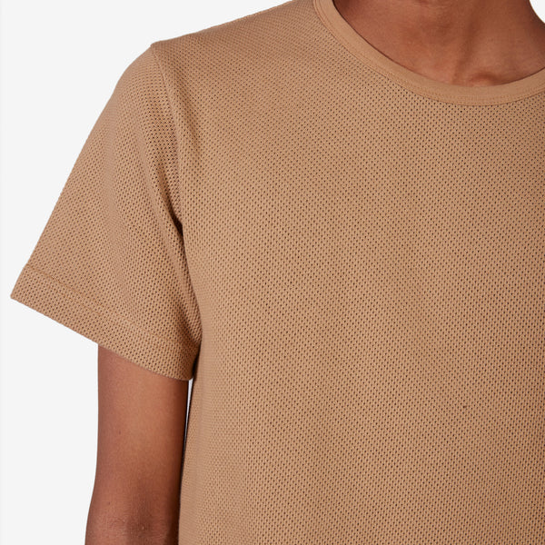 Mesh Crew T-Shirt Khaki