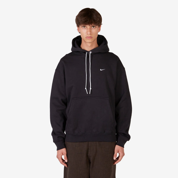 SP23 Solo Swoosh Fleece Pullover Hoodie Black | White