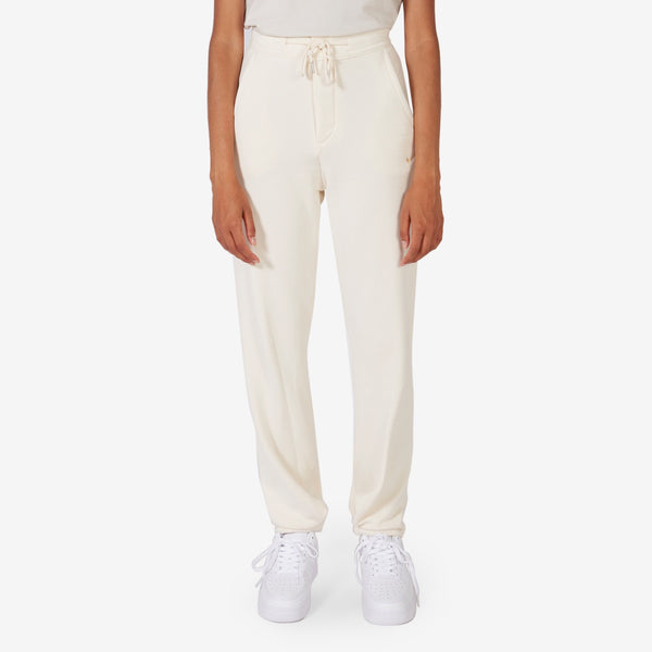 Women's Modern Fleece High-Waisted French Terry Pant Pure | Sesame