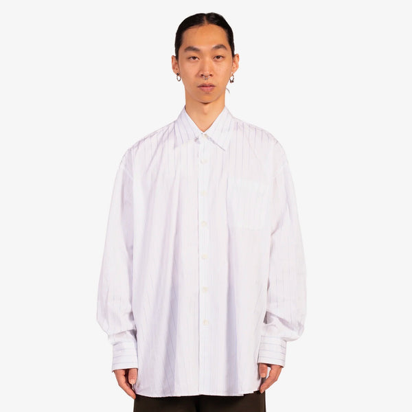 Borrowed Shirt Blue Sapphire Pinstripe