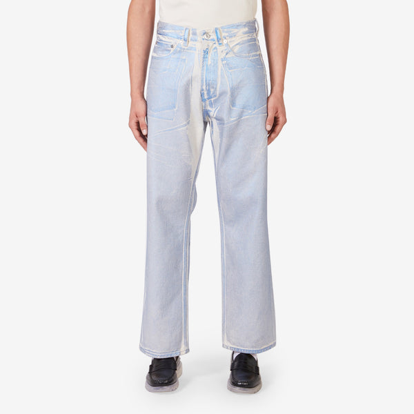 Third Cut Blue Foil Denim