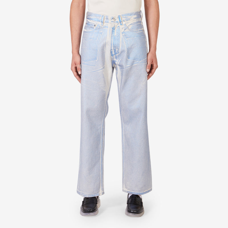 Third Cut Blue Foil Denim