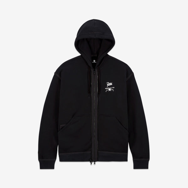 Patta Utility Fleece Hoodie Black