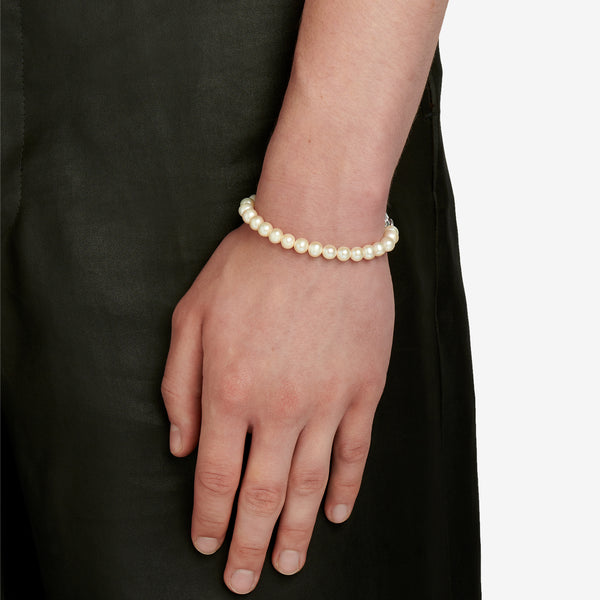 Mini Pearl Bracelet White