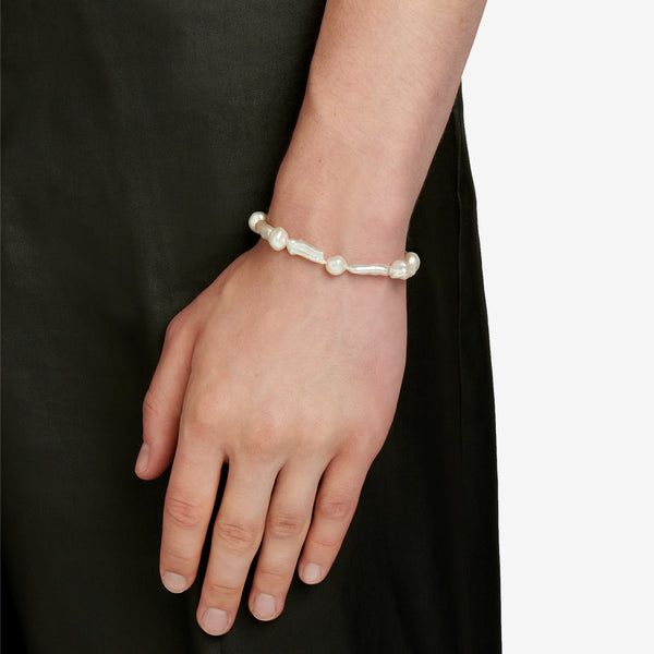 Baroque Pearl Bracelet White