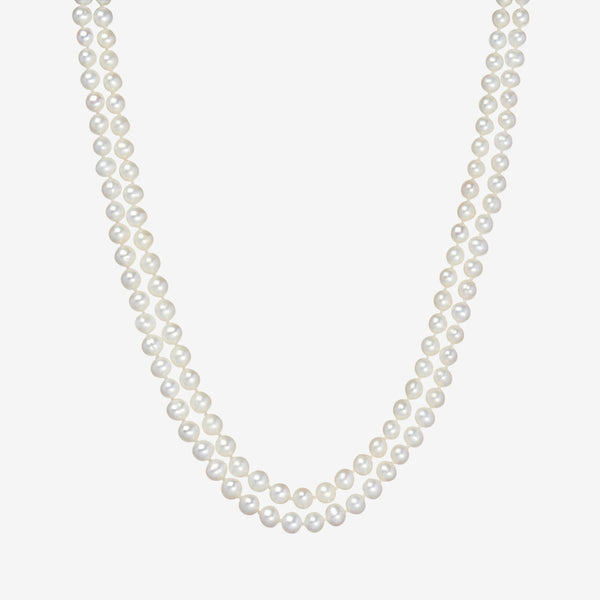 Double Pearl Chain White