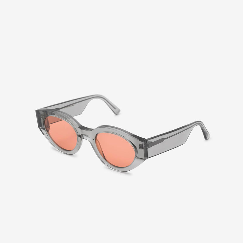 Polly Grey | Orange Solid Lens Eyewear