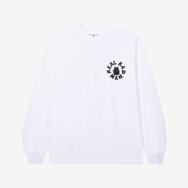 RBM Circle L/S Tee White
