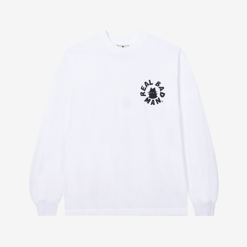 RBM Circle L/S Tee White