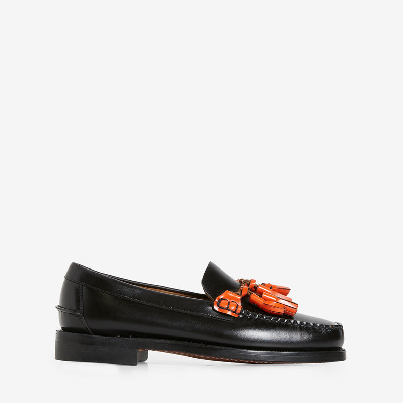 Will Loafer Triple Tassel Black | Orange