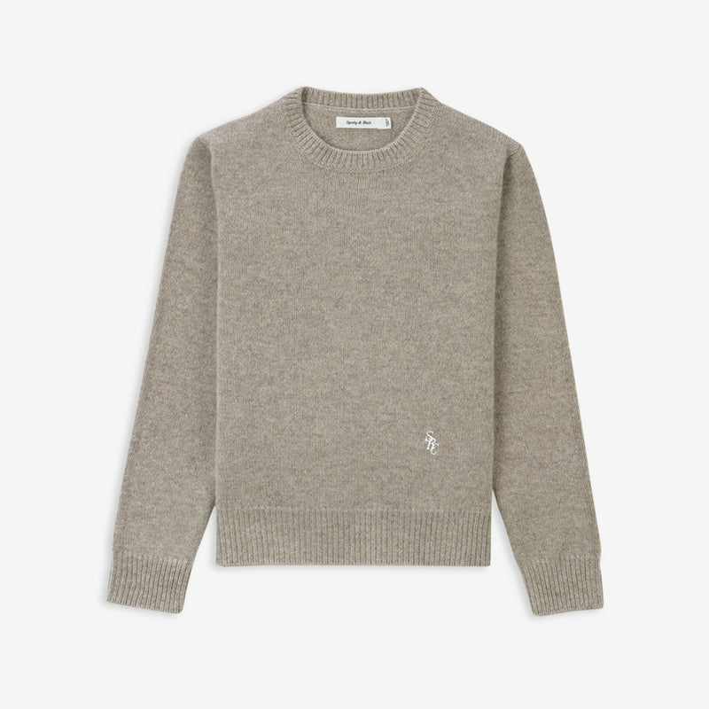SRC Wool Crewneck Heather Grey | White