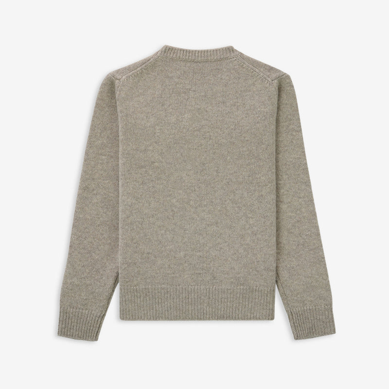 SRC Wool Crewneck Heather Grey | White
