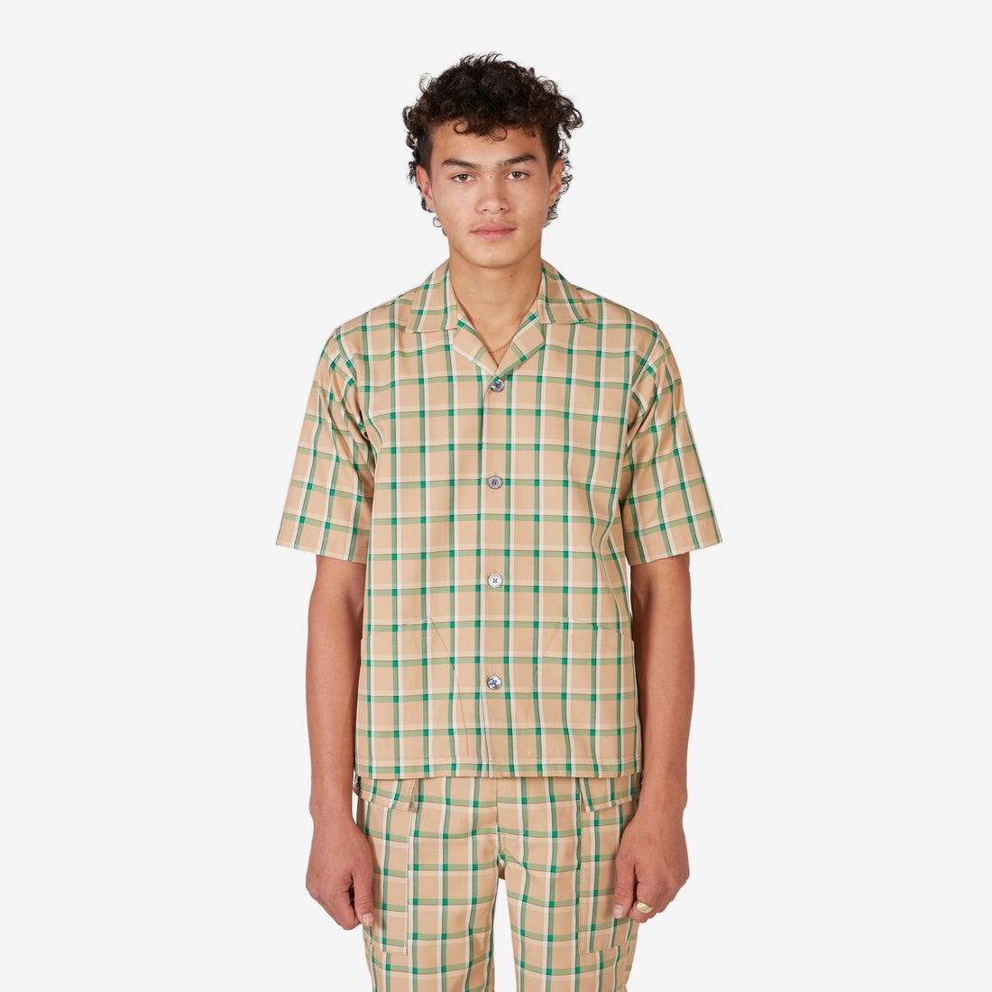 Coco Short Sleeve Shirt Green Check Shirts