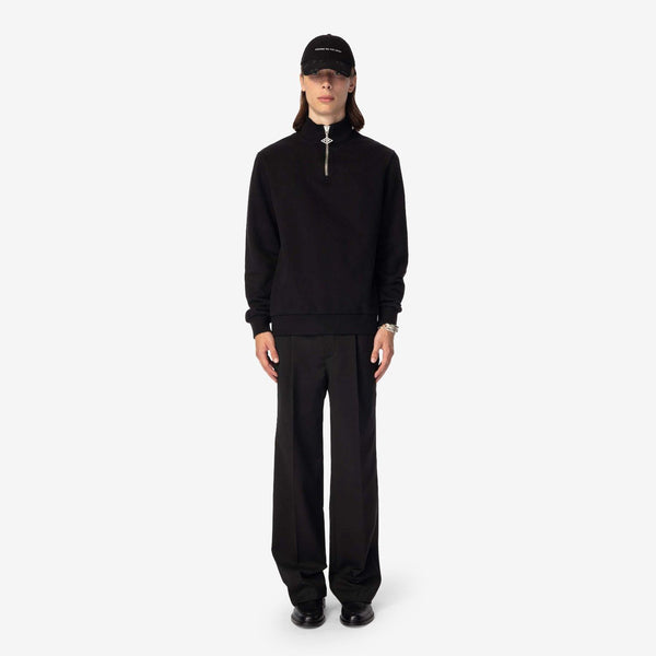 Half Zip Sweat Faded Black