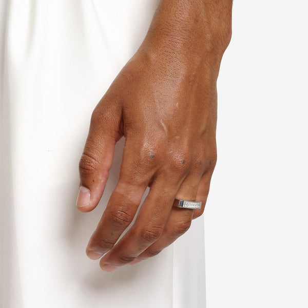 Stacked Baguette Ring White