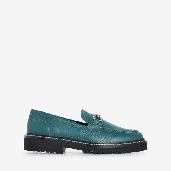 Le Club Snaffle Bit Loafer Grain Leather Basil Green Footwear